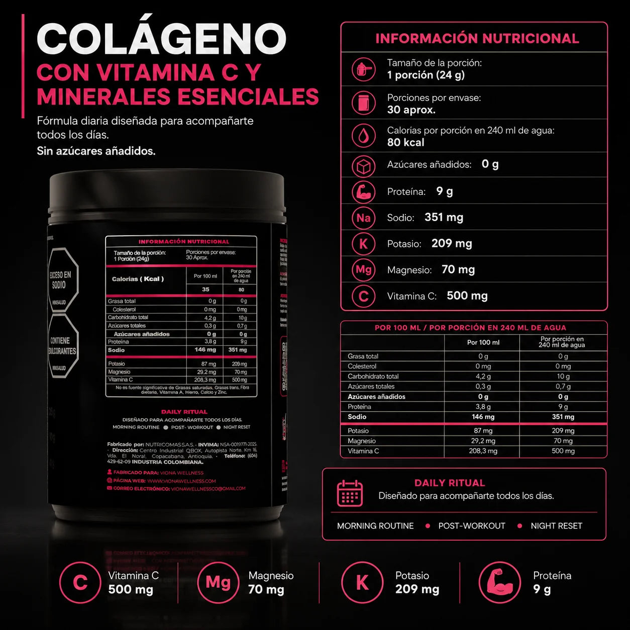 Colágeno con Vitamina C y Minerales Esenciales